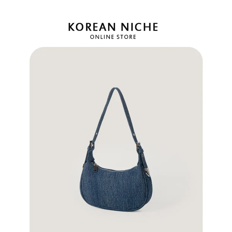 Denim Women Shoulder Bag Luxury Fashion New Underarm Bag Casual Versatile Tote Handbags Designer High Quality Office Ladies Ins