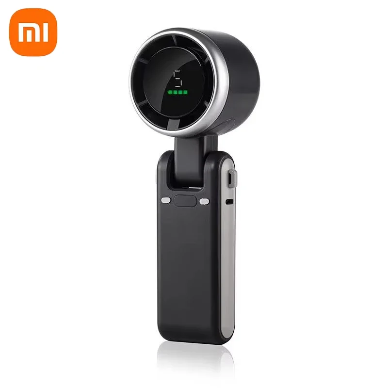 Xiaomi مروحة توربينية صغيرة مروحة محمولة محمولة USB شحن سطح المكتب التخييم تسلق الجبال المحمولة الرقبة معلقة مروحة صغيرة