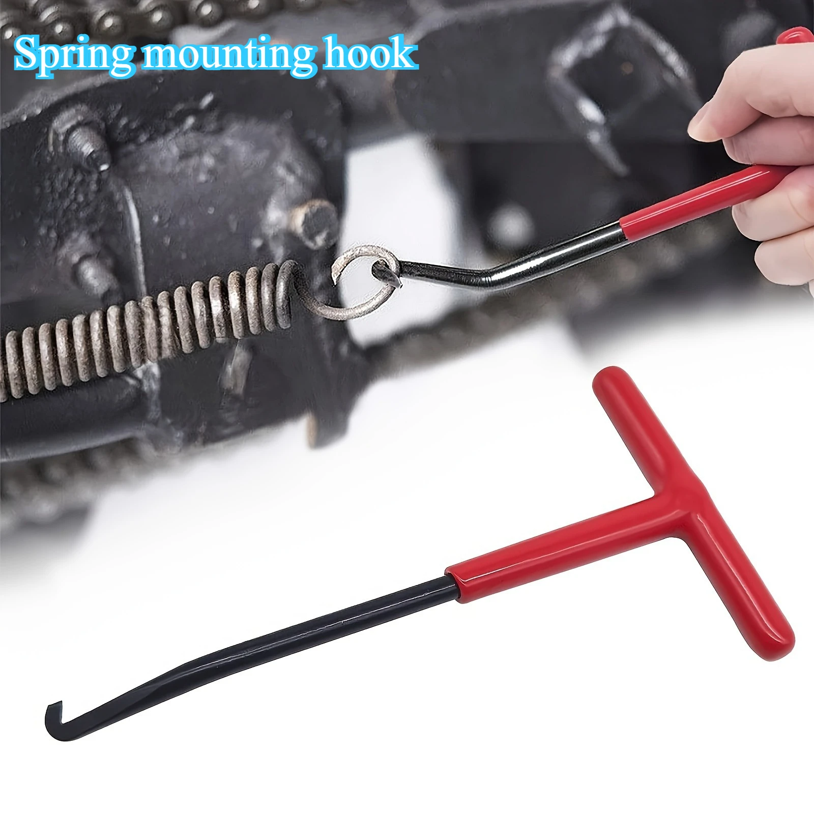 T Grip Spring Removal Install Tool Motorcycle Exhaust Spring Hook Puller Anti-slip Handle Spring Pull Hook Brake Clutch Repair