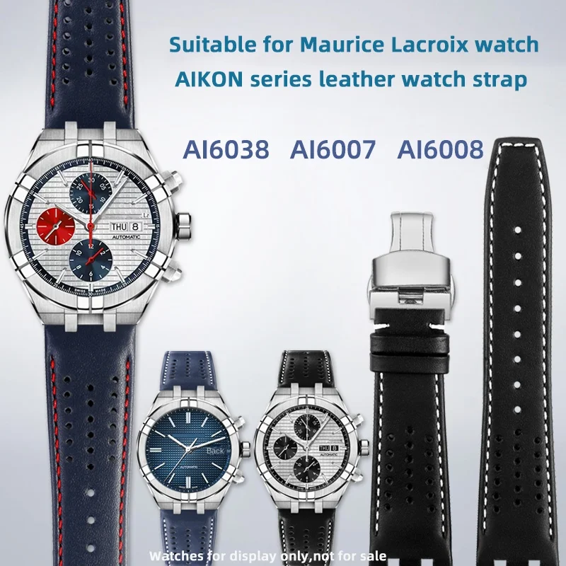 For Maurice Lacroix AIKON metal stainless steel strap AI6038 AI6008 AI6007 AI6058 quick release leather watch band accessory Men