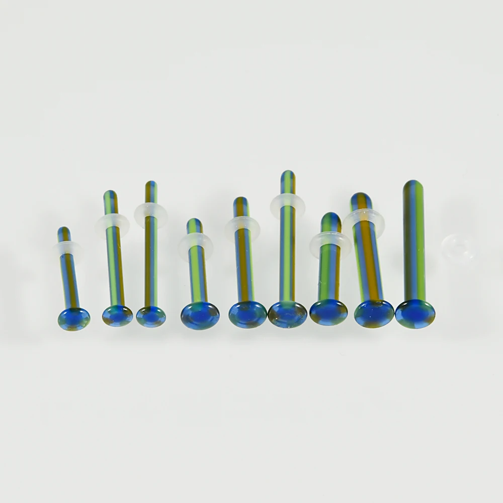 Transparent Colorful Glass Nose Studs, Allergy Preventing