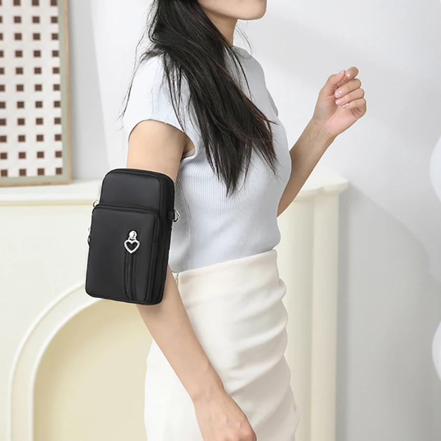 حقيبة صغيرة جديدة غير رسمية ومتعددة الاستخدامات ومقاومة للماء متعددة الطبقات للهواتف المحمولة، ومحفظة عملات عمودية معلقة على الرقبة #5