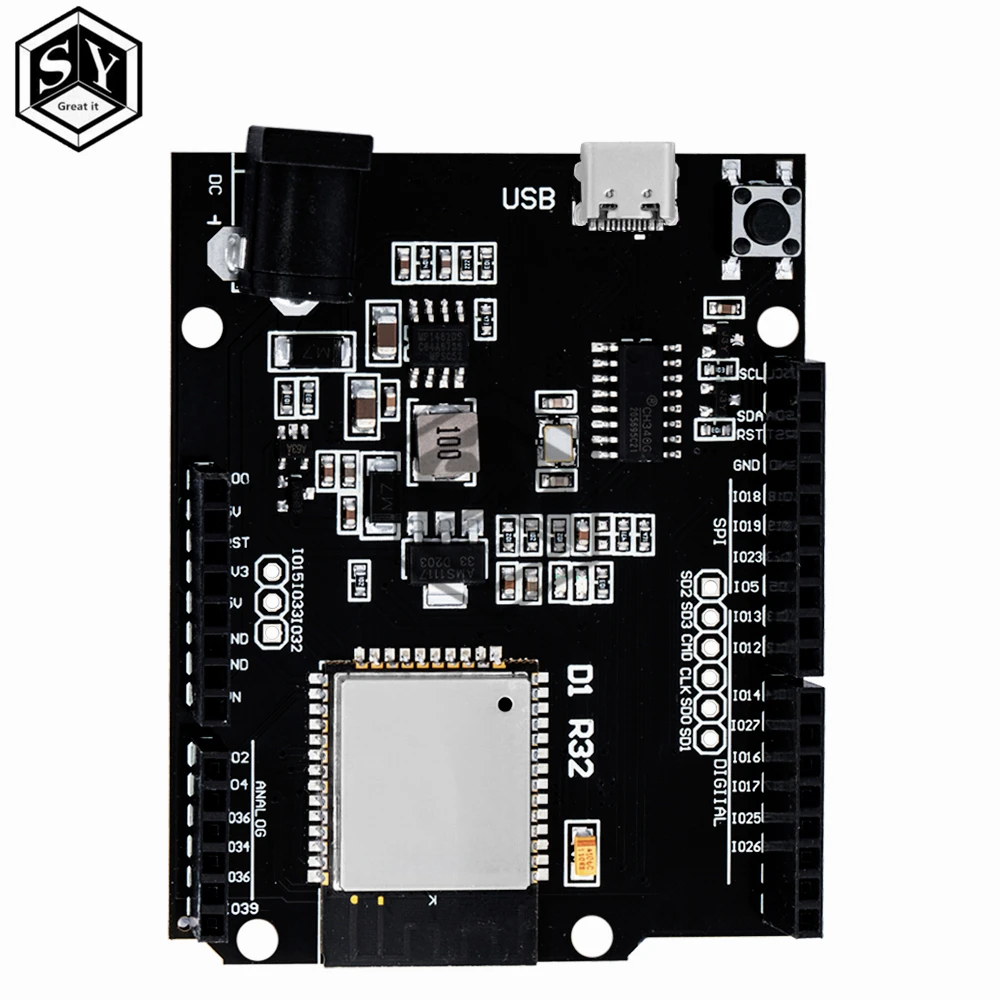 TYPE-C For Wemos D1 ESP32 ESP-32 WiFi Bluetooth 4MB Flash UN/O D1 R32 Board Module CH340 CH340G Development Board For Arduino