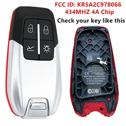 Część wymienna KEYECU obudowa inteligentnego pilot z kluczykiem samochodowym 434MHZ 4A Chip do Ferrari 458 588 488gtb LaFerrari 2014-2020 FCCID: KR5A2C978066