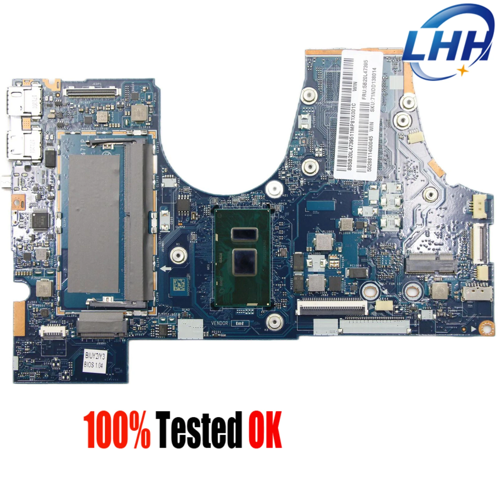 

LA-D471P Mainboard for Lenovo Yoga 710-14ISK Laptop Motherboard with I7-6500U CPU UMA Fully Tested