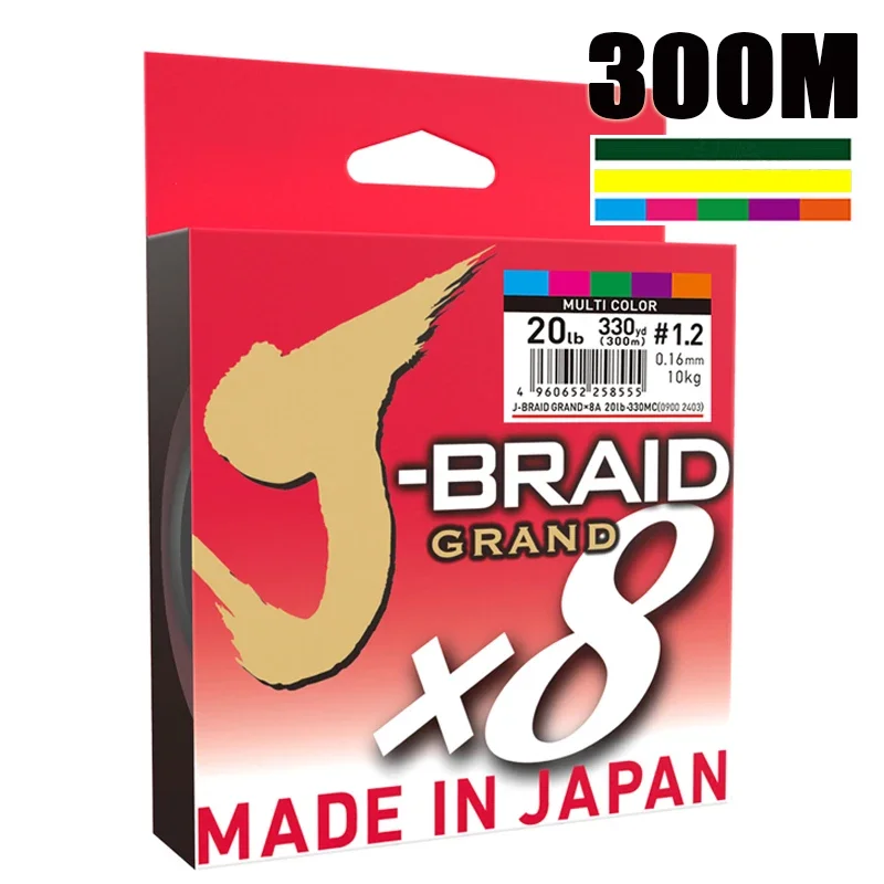 Original 300M DAIWAPE J-BRAID GRAND Braided PE Line Super Strong Japan Monofilament Braided Fishing Line pesca  carp fishing