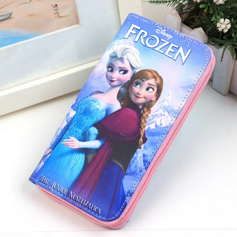 Disney Fashion Portfel damski Mickey Mouse Frozen Pu Długi nadruk Kreskówka Portmonetka Minnie Stitch Kawaii Torebka o dużej pojemności Prezent