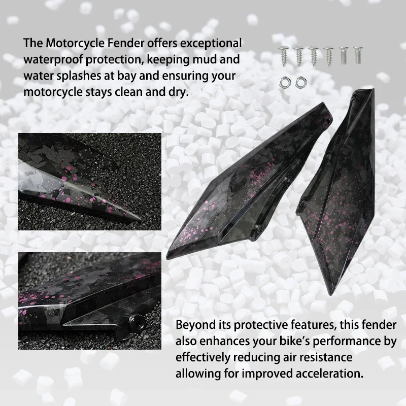 

LESQUE Pit Dirt Bike, задний боковой брызговик, левая и правая панель, пластиковая крышка для электрических велосипедов Light Bee X S, детали из углеродного волокна