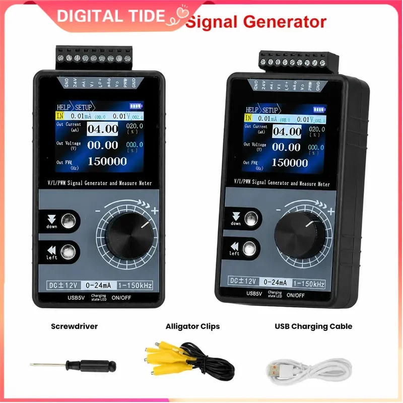 High Precision Handheld PWM Pulse Signal Generator 0-20mA 4-20mA 0-10V Current Voltage Output Source Analog Simulator