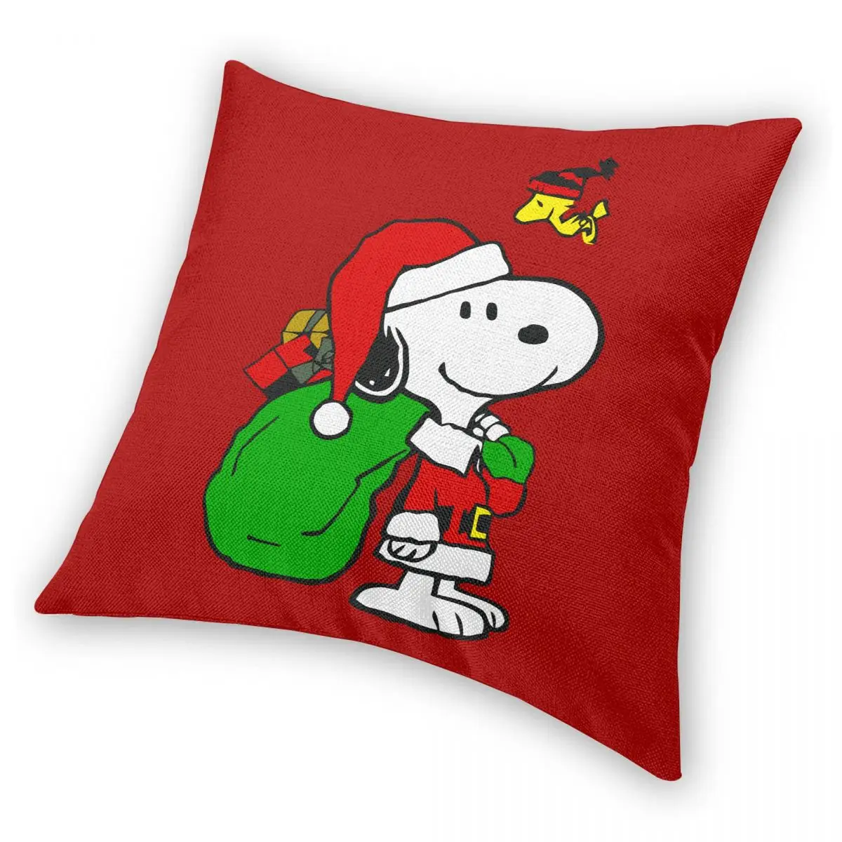 الفول السوداني سنوبي وودستوك عيد الميلاد المخدة قماش مطبوع غطاء الوسادة هدية كيس وسادة غطاء غرفة نوم دروبشيبينغ 40X40cm