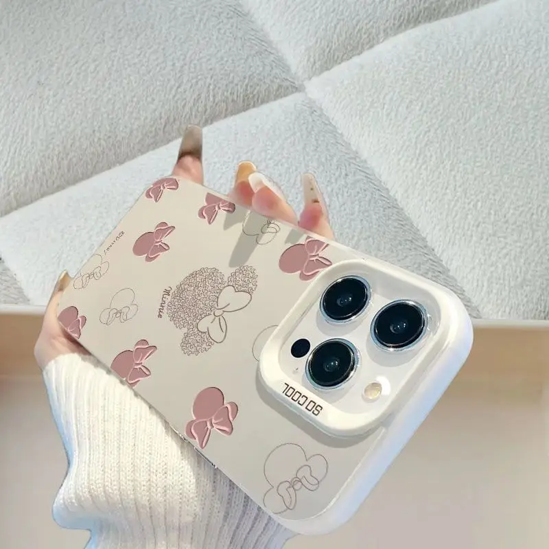 ディズニーかわいいミッキーマウスアバター電話ケース iPhone 14 プロ 15 プラス 13 プロマックス 12 11 X XS XR 12 13Mini 7 8 プラス Y2K ガールカバー