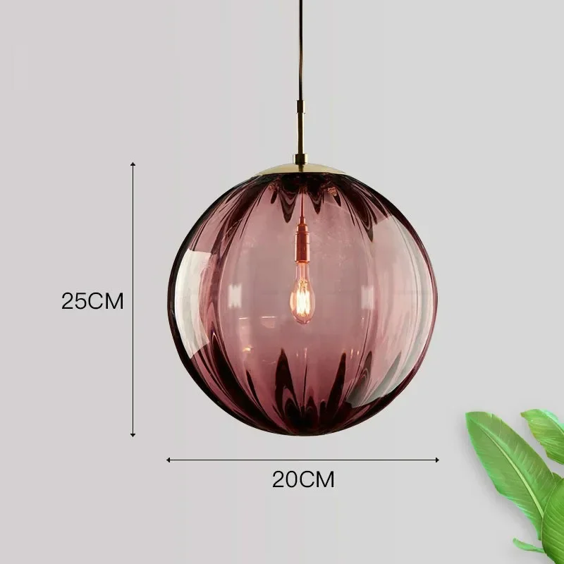 Imagem -03 - Modern Led Pendant Lamp Nordic Hanging Lights Bola de Vidro Luminárias Suspensão Luminária Casa Quarto Sala de Estar Loja