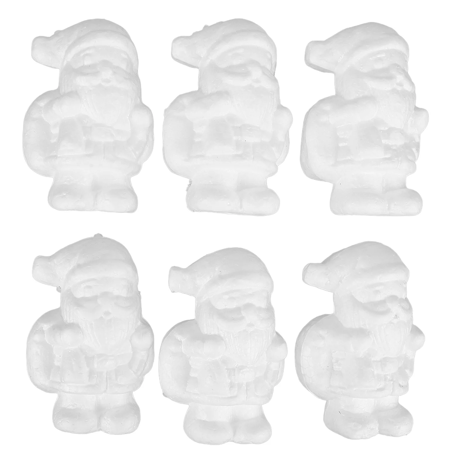

6Pcs Santa Claus Crafts Hand-Painted Handmade Lightweight Holiday Decoration Christmas Tree Ornaments Gift for Home Wedding