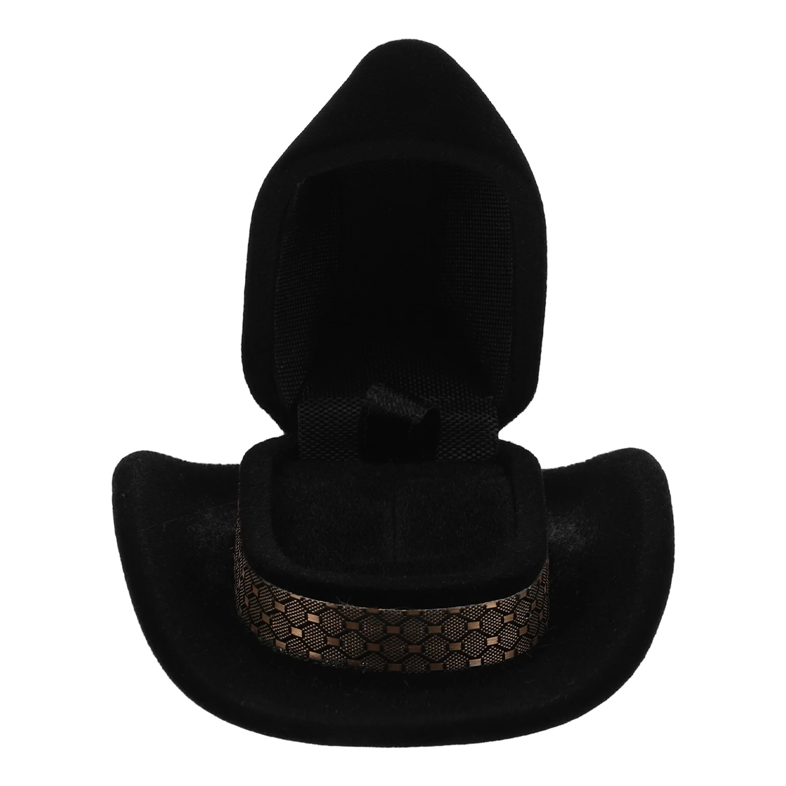 

Cowboy Hat Box Ring Container Holder Necklace Boxes Decorative Earrings Jewelry Case