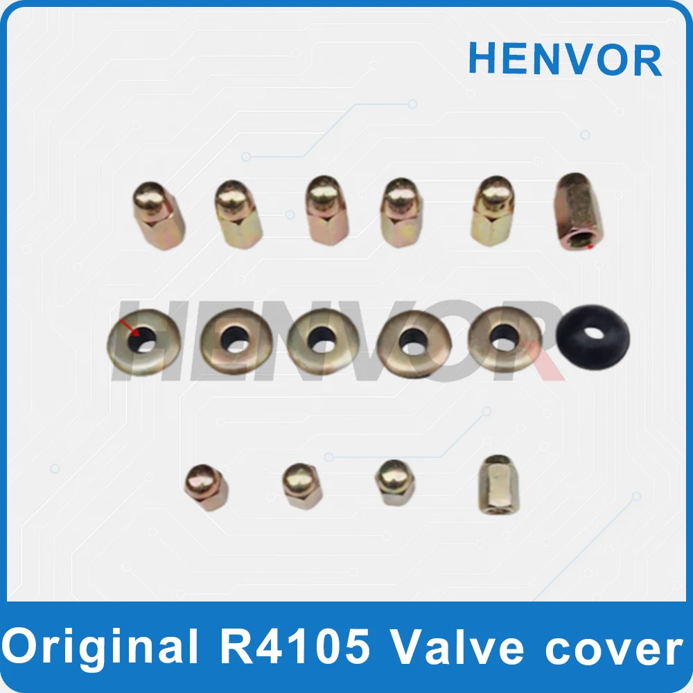 K4100D ZH4102 R4105 6105 Cylinder Head Cover Hollow Nut Valve Chamber Cover Nut Leather Pad Engine Repair Parts