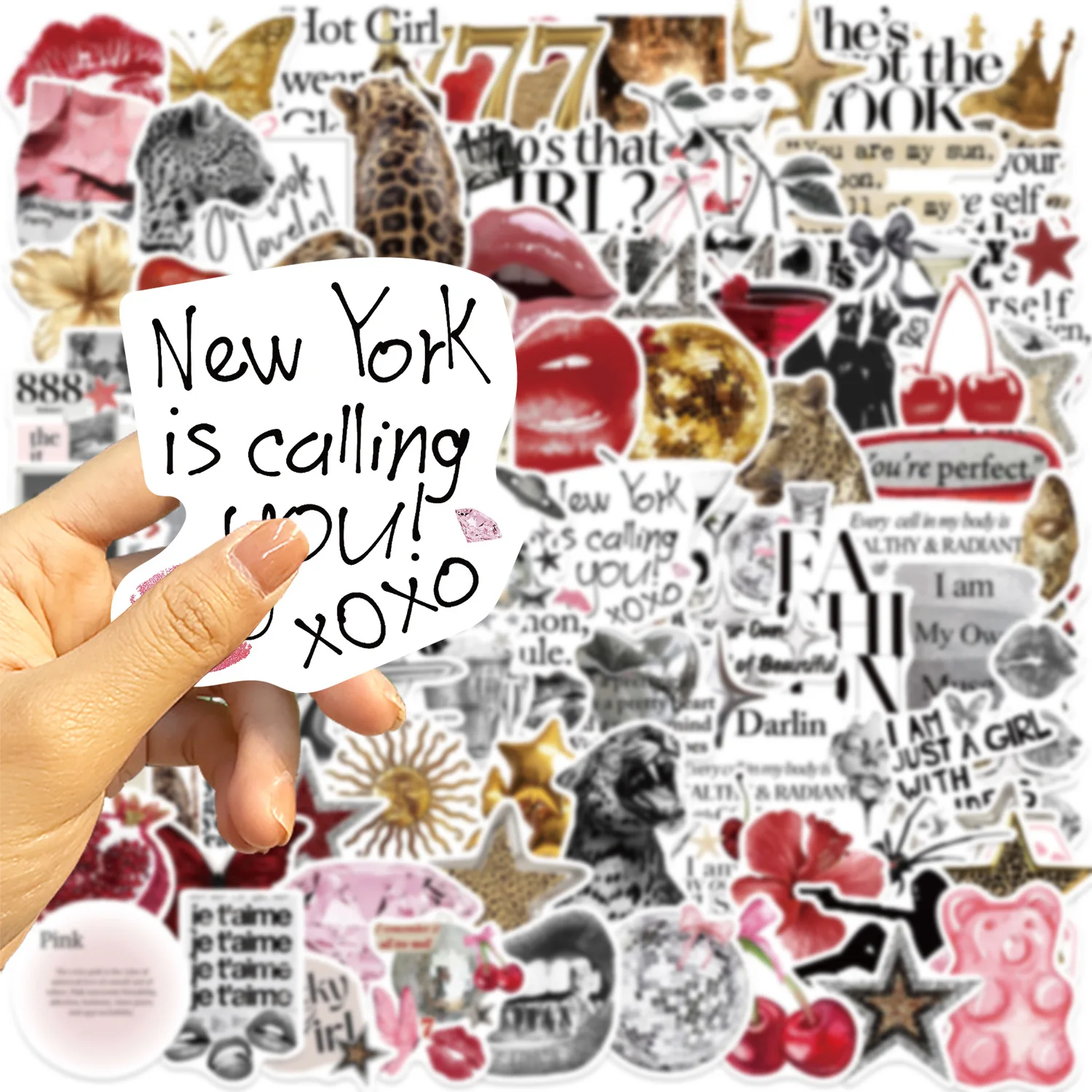 10/30/50/100pcs 미적 소녀 스티커 (여행 가방, 스케이트보드, 노트북, 냉장고, 휴대폰, 자동차 스타일링, DIY, 페가티나) ﻿