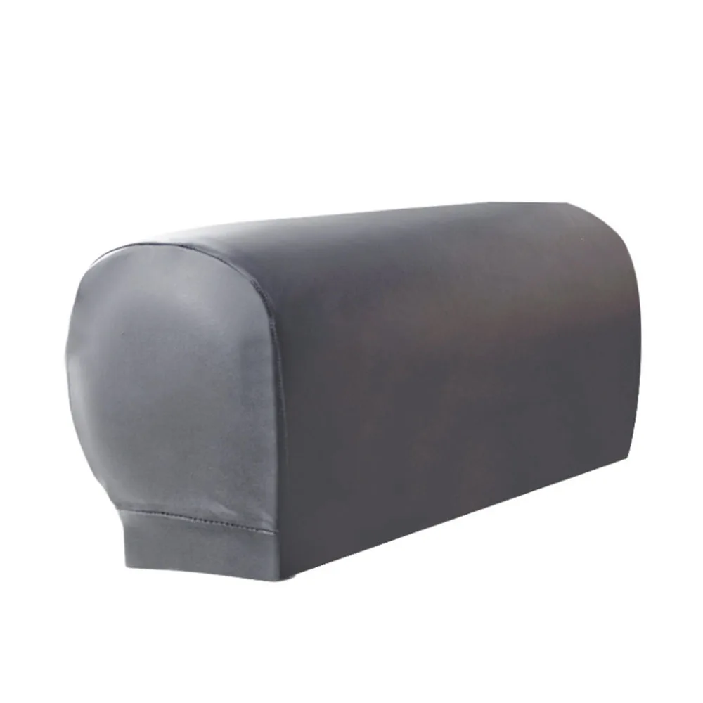 Couch Chair Armrest Covers, Waterproof PU Leather Prevent Wear and Stains, Choose your Color Gray, Dark Coffee, or Black