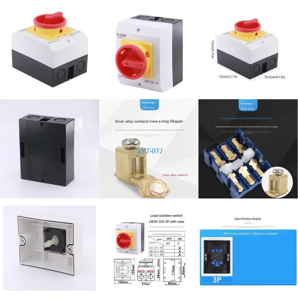 

E15A Strong 32Amp 3 Poles Disconnect Switches Weatherproof Enclosures for Industrial
