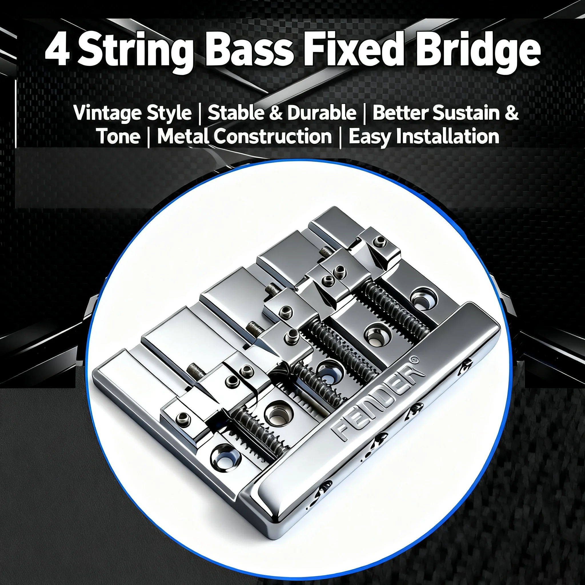 

Винтажный 4-струнный бас-бридж 82,3x63,5 мм, металлический фиксированный мост, расстояние между струнами 19 мм, нижняя часть сквозного гитары