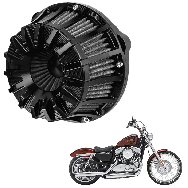 For Harley Touring Softail Dyna Twin Cam w Throttle by Wire 2008-2017 CNC Crafts Intake Air Cleaner Filter 10 Inverted