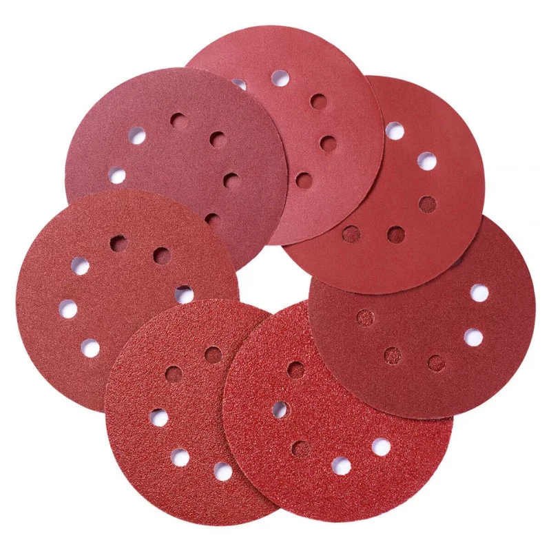 5-Inch 125mm Aluminum Oxide Abrasive Disc Sanding Discs 8-Hole Pads 5' Orbital Sander 40-320 Grit OEM Support