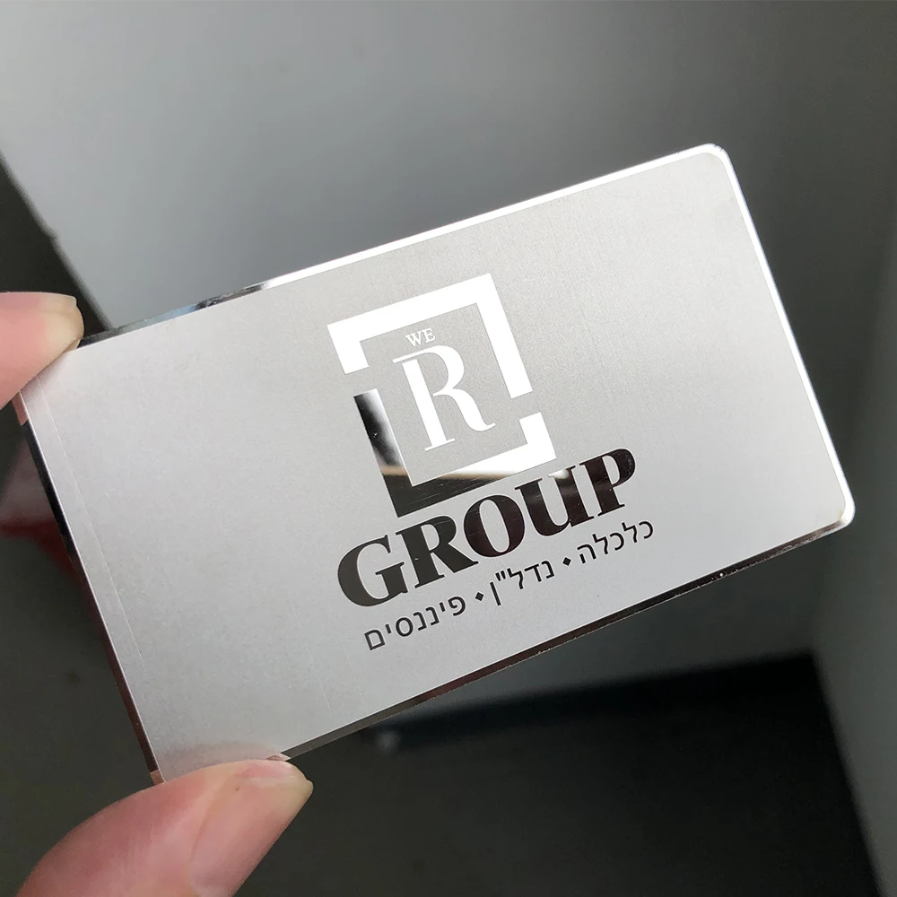 

Stainless steel mirror metal business card membership card design and production