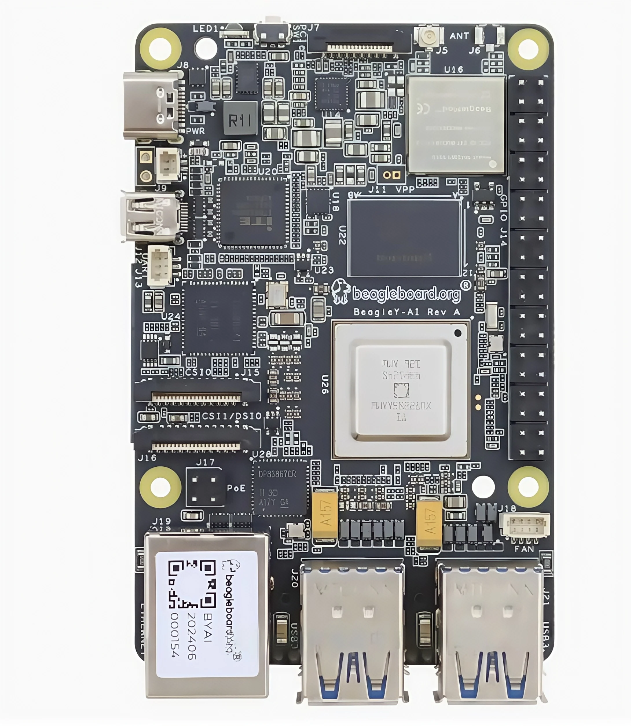 Обчисная мощность процессора BEAGLEY-AI 4TOPS AI оценочная плата BEAGLEBOARD