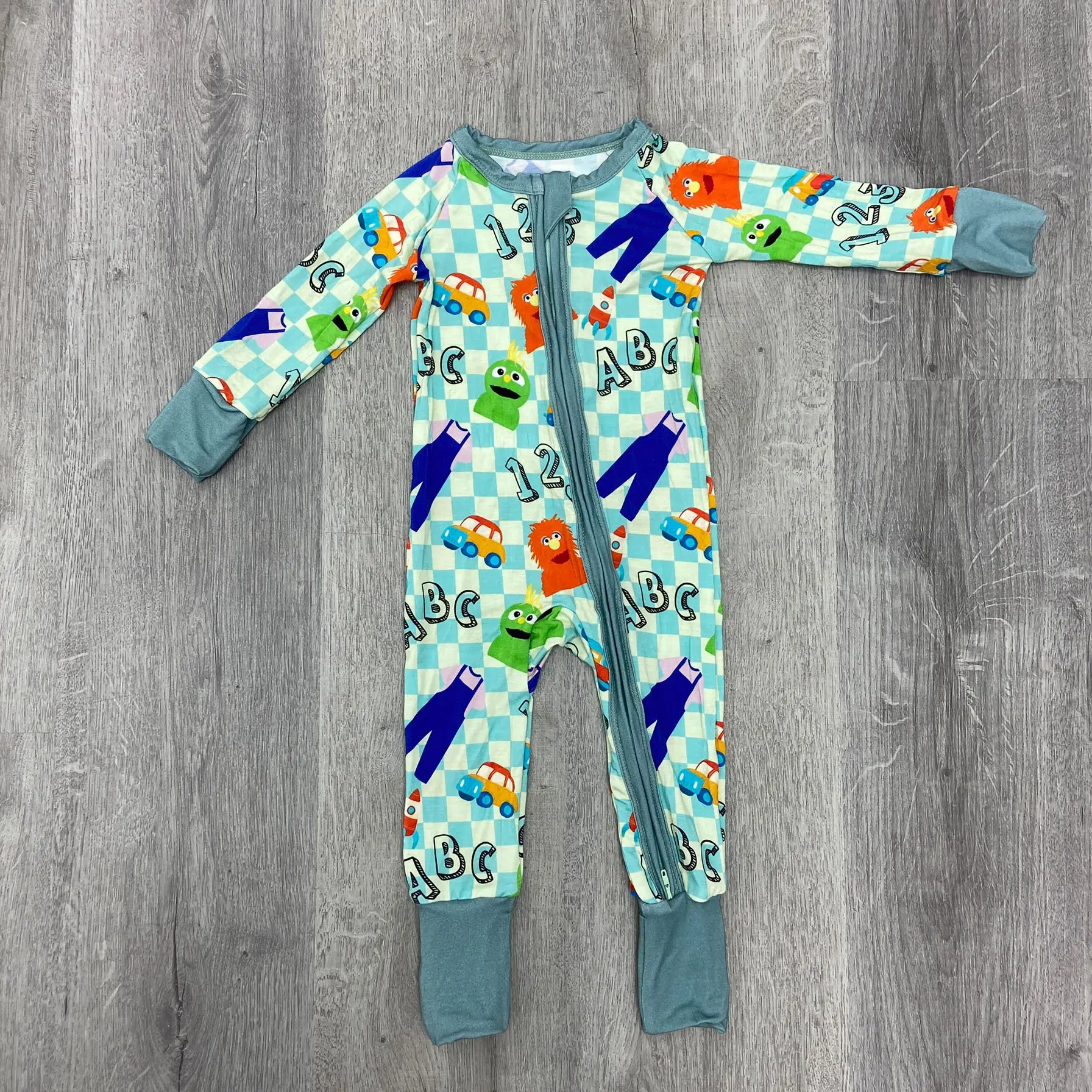 3-6M New Baby Spring And Autumn Girl Ankle Jumpsuit Bamboo Fiber Breathable And Comfortable White Clean Floral Series