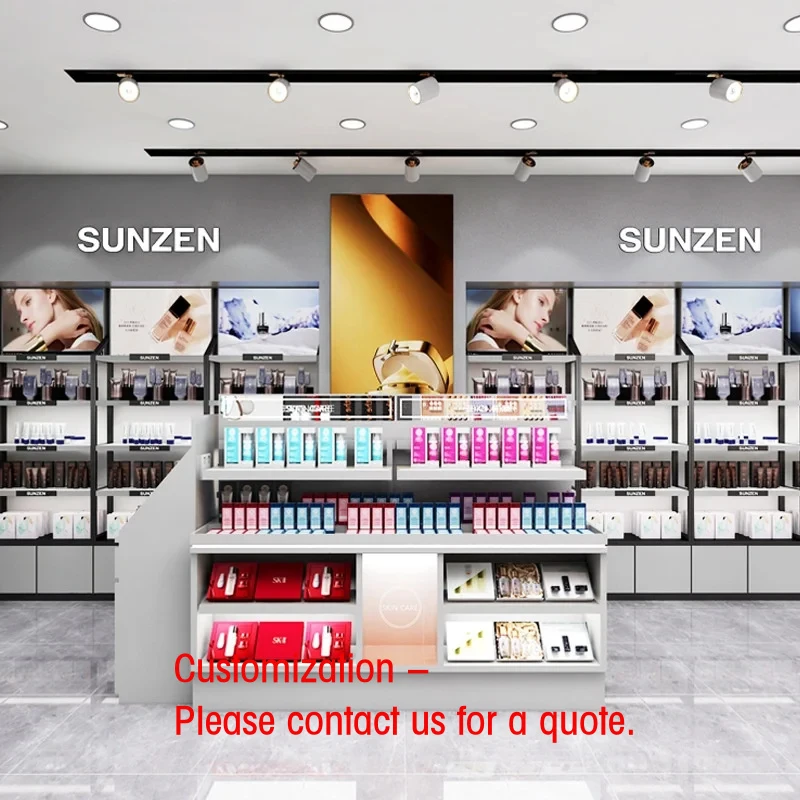 

custom.High-end Modern Custom Commercial Cosmetics Display Cabinet Steel Construction Beauty Salons Skin Ca