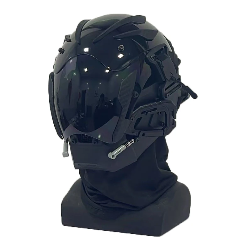 Панк-маска JAUPTO для косплея для мужчин и женщин, маска технической одежды, маска на Хэллоуин, подходит для вечеринок, аксессуары для музыкального фестиваля