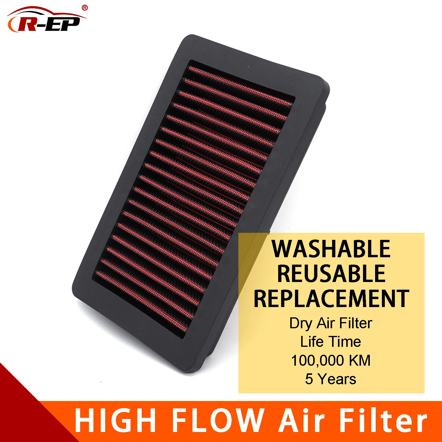 R-EP Car High Flow Performance Air Filter Fits For Smart Fortwo Forfour Cabrio Renault Twingo 0.9L 1.0L Reusable Washable