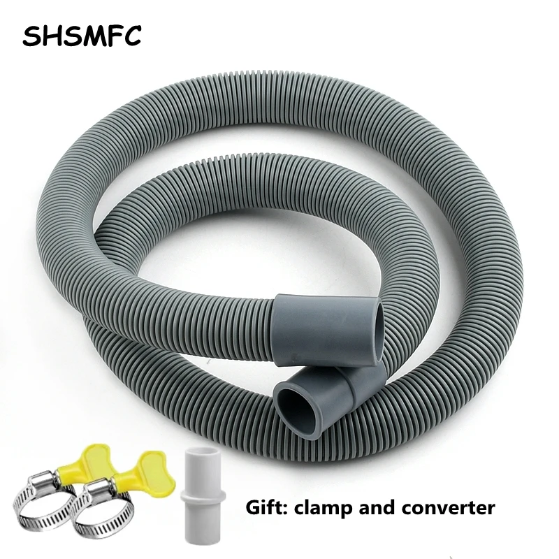 1Pc I.D 20/25mm Washing Machine Dishwasher Drain Waste Hose Extension Pipe With Bracket Aquarium Multifunctional Drainage Hose