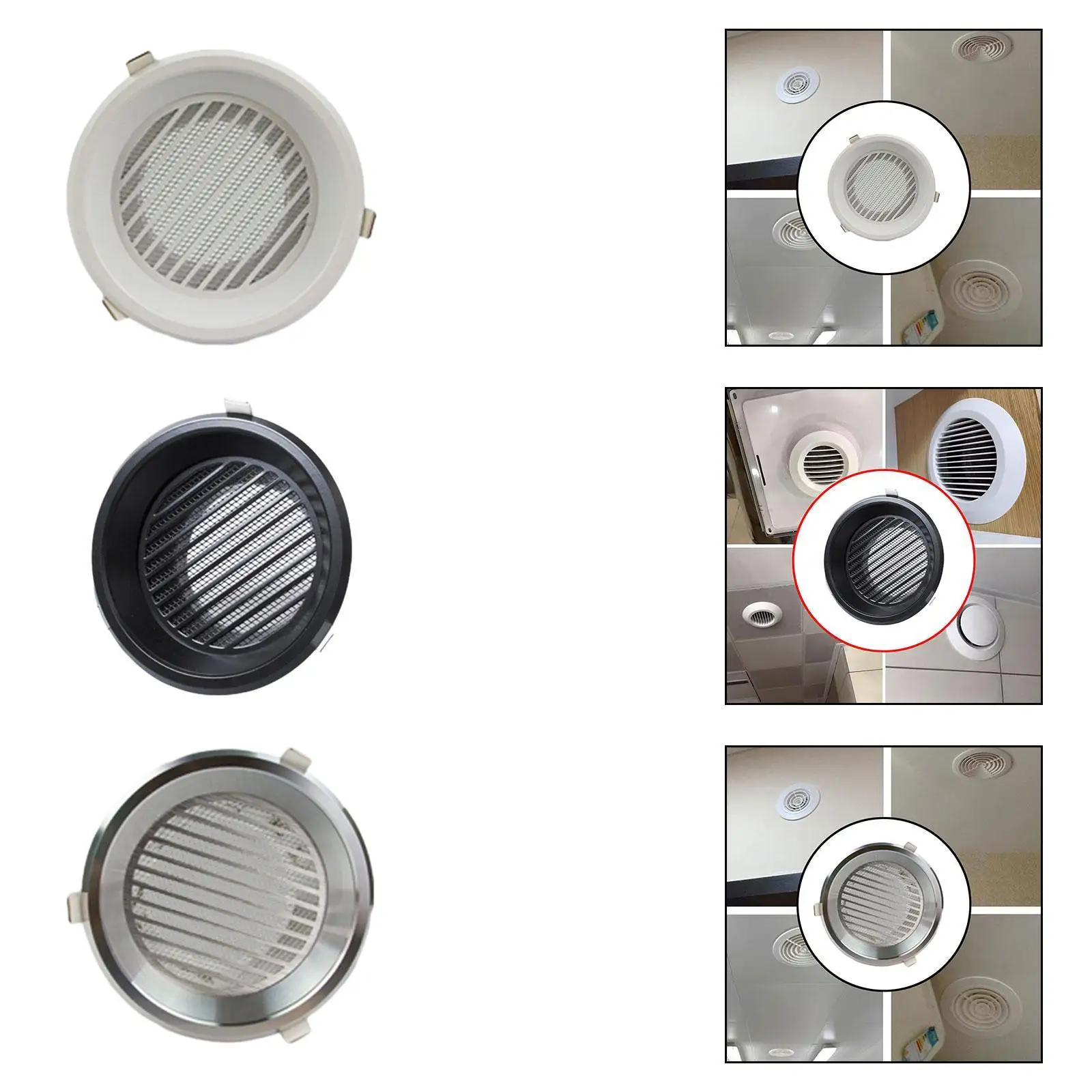 Vent Duct Cover Easy Installation Heat Resistance Air Outlet Vent Cap for Basements Warehouses Factory Subways Residential Homes