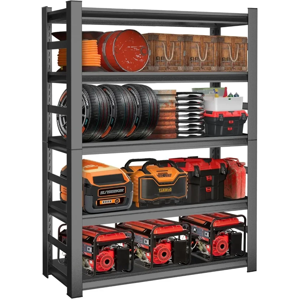 Garage Shelving Unit and Storage-Easy Assembly Metal Shelves Rack|Heavy-Duty Adjustable Shelf|Steel Rust-Resistant Shelves