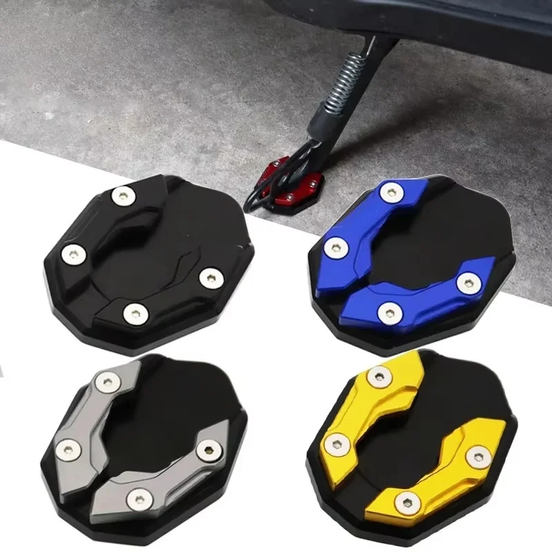 Scooter Motorbike Accessories Extension Foot Pad Support Plate Aluminum Alloy Motorcycle Bike Kickstand Extender Foot Side Stand