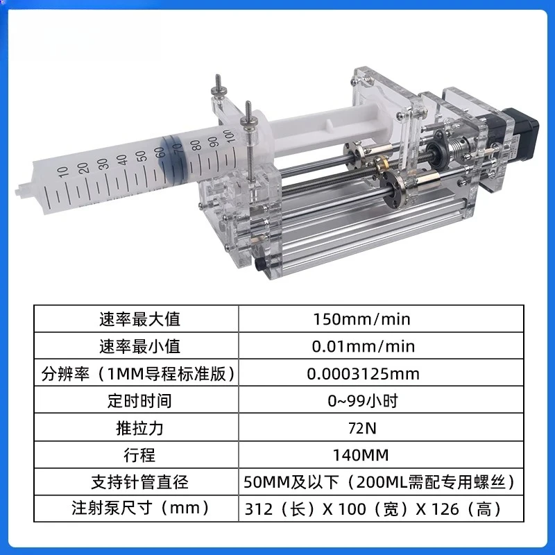1-150ML Laboratory Micro Syringe Pump Desktop Precision Electric Injection Pump Propel Pump Liquid Glue Dispenser DC 12V NEW