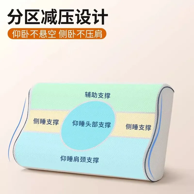 Slow Rebound Memory Foam Pillow Cervical Spine Protection Traction Aid Sleep Men Adult Home Use Neck Support Cushion Core