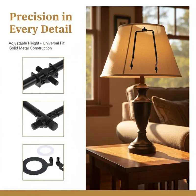 Lamp Shade Holder in 8 9 10 Inch Compatible with E26 E27 Base for Table Desk Floor Lamps Home Lighting Replacement