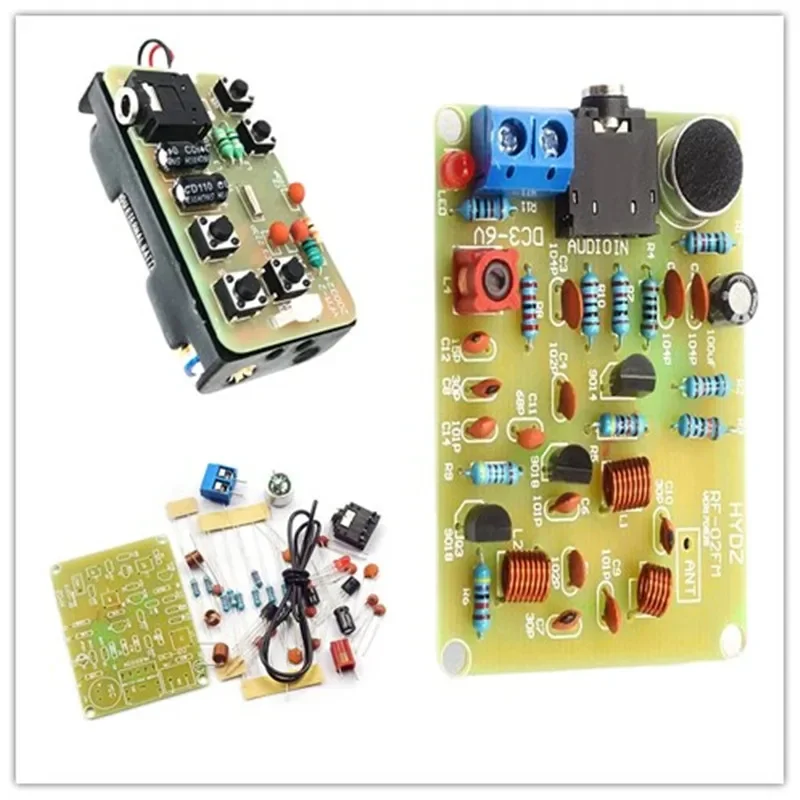 76-108 MHz Radio FM Stereo zestaw do samodzielnego montażu bezprzewodowy nadajnik i odbiornik FM modulacja częstotliwości projekt ćwiczeń lutowniczych