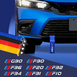 M Power Performance 차량용 로고 나일론 견인 스트랩, 트레일러 로프 범퍼 장식, F34, F32, F31, F36, F20, F10, G30, F30 용