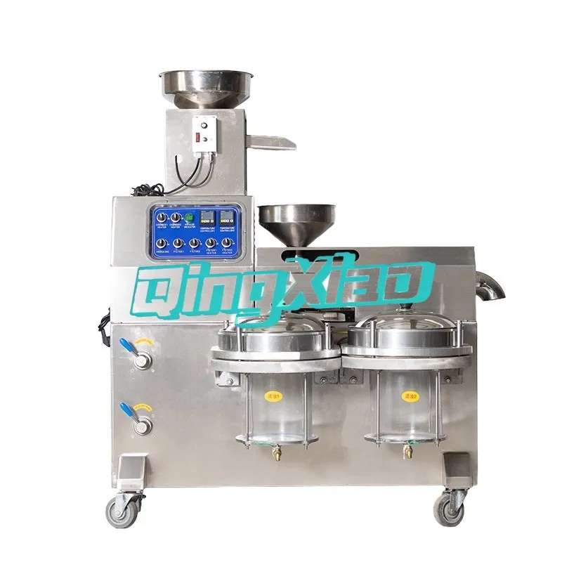 Fully Automatic Commercial Double-barrel Filter Oil Press Machine Multi-functional and High-efficiency Oil Press Equipment