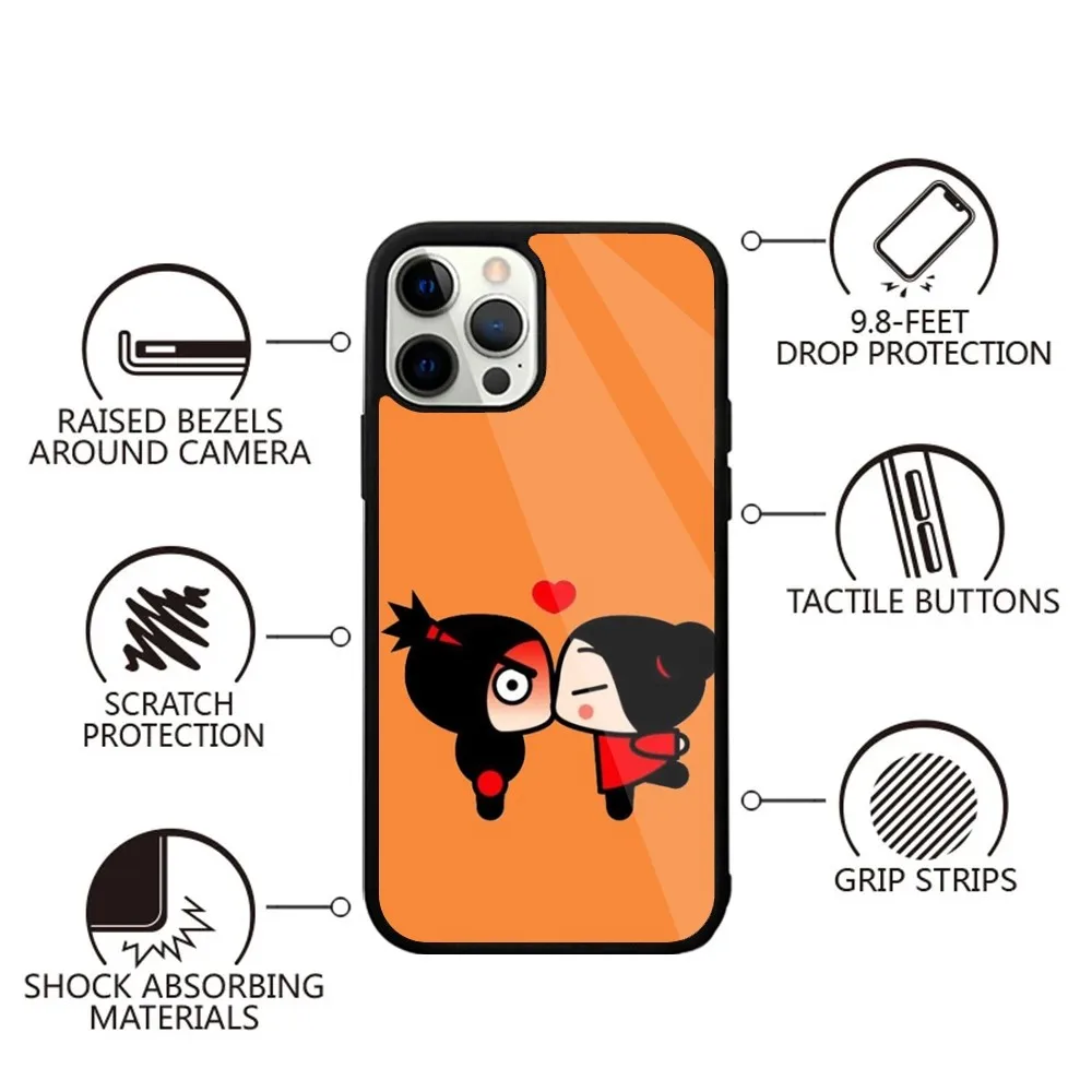 Cartoon P-Pucca-Garu Phone Case For iPhone 16,15,14,13,12,11,Plus,Pro,Max,Mini Magsafe Magnetic Wireless Charging