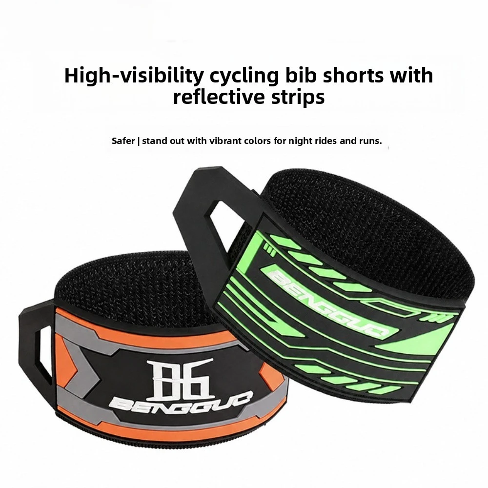 Adjustable Anti-Slip Cycling Pant Leg Straps, Elastic Trouser Ties for Road Mountain Bike Daily Commuting Riding Gear