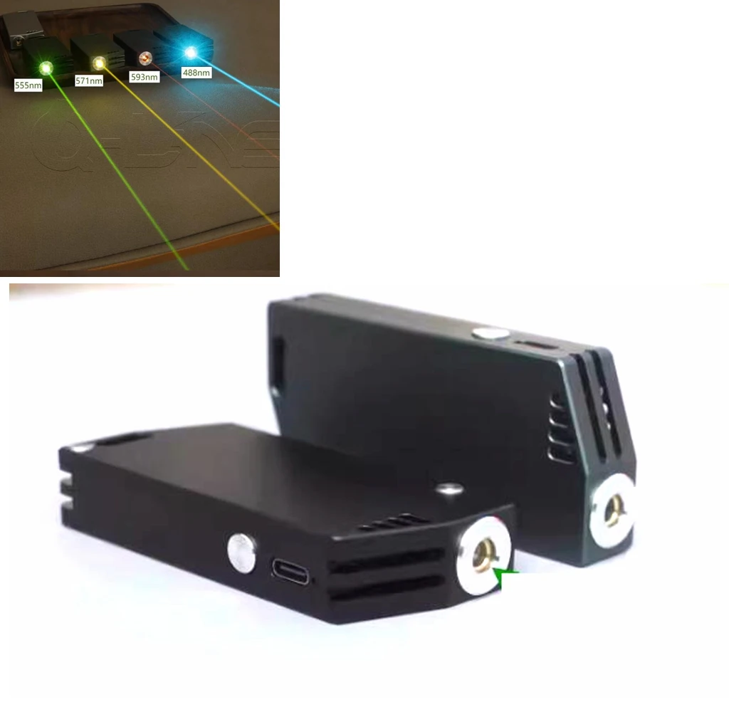 

Портативный лазерный индикаторный модуль с зарядкой Type-C, 593 нм, 571 нм, 555 нм, 638 нм, 532 нм