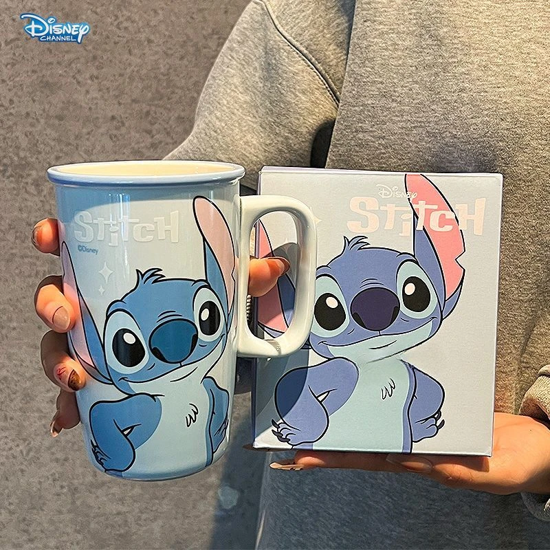 

Disney, Stitch ceramic mug, Mickey Winnie the Pooh ceramic home large capacity couple cup office cute coffee cup holiday gift