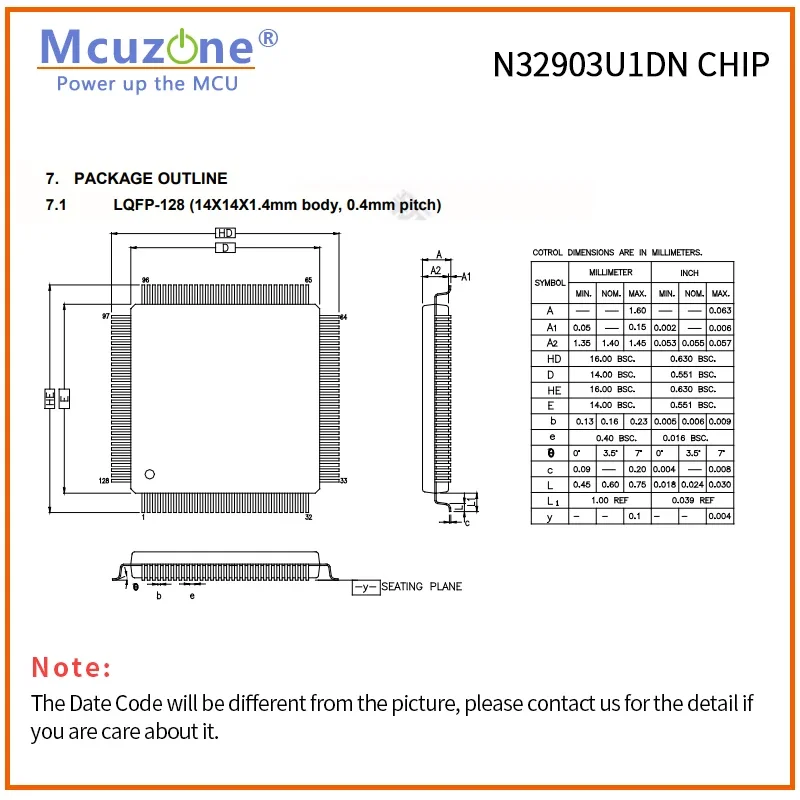 N32903U1DN, Soc basato su nucleo NUVOTON A-RM926, con chip 8MB DDR, USB, LCDC, interfaccia CMOS, codec JPEG, QFP128