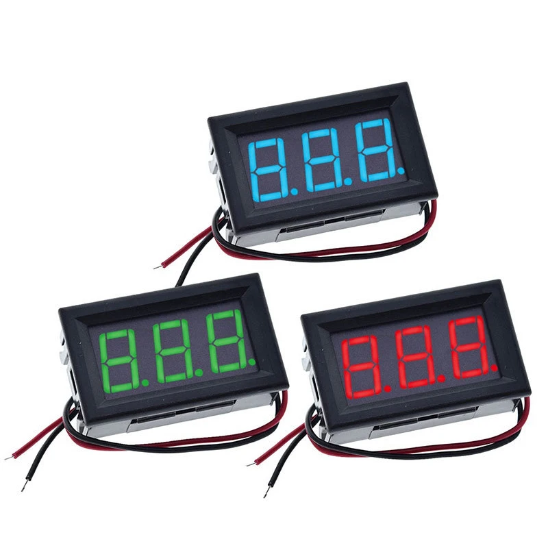 High Quality Digital Voltmeter 4.5V To 30V 0.56 Inch 2-wire DC Digital Voltmeter Voltage Panel Meter Red Blue Green