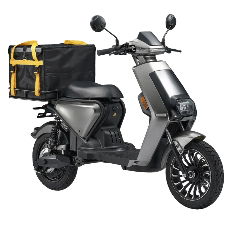 High quality street legal long battery range electric food delivery motorcycle Fat Tire 1200W Eec 50ah Scooter Coc Citycoco