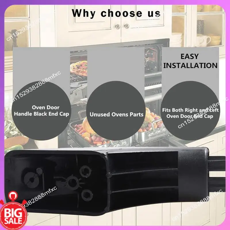 Big Deal Handle End Cap (Black) Part WB07X10034 GE Oven Replacement AP3623187 242863 AH229187 2-Pack