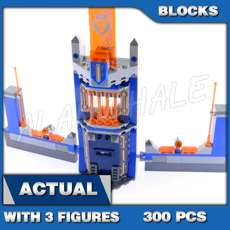 300pcs Nexoes Knights Merlok's Library 2.0 Prison with Movable Bars 10486 Building Blocks Set Bricks Compatible with Model